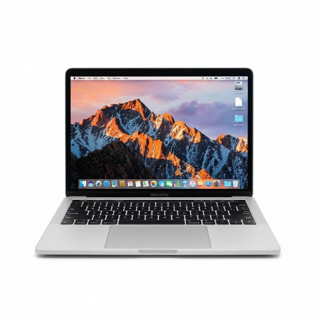 Gadgetdepop 2016 13-inch MacBook Pro with Touch Bar, Intel Core i5 processor, and silver aluminum finish.