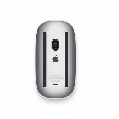 Gadgetdepop Apple Magic Mouse A1296 wireless multi-touch mouse showing the silver and black underside view