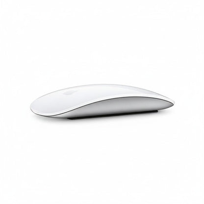 Gadgetdepop Apple Magic Mouse A1296 with a sleek white multi-touch surface and silver base on a white background.