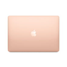 Gadgetdepop gold MacBook Air M1 2020 laptop closed lid showing the iconic Apple logo on a clean white background