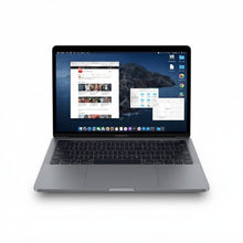 Gadgetdepop 13-inch MacBook Pro 2019 with Intel Core i7 processor and Retina display, open on a white background.