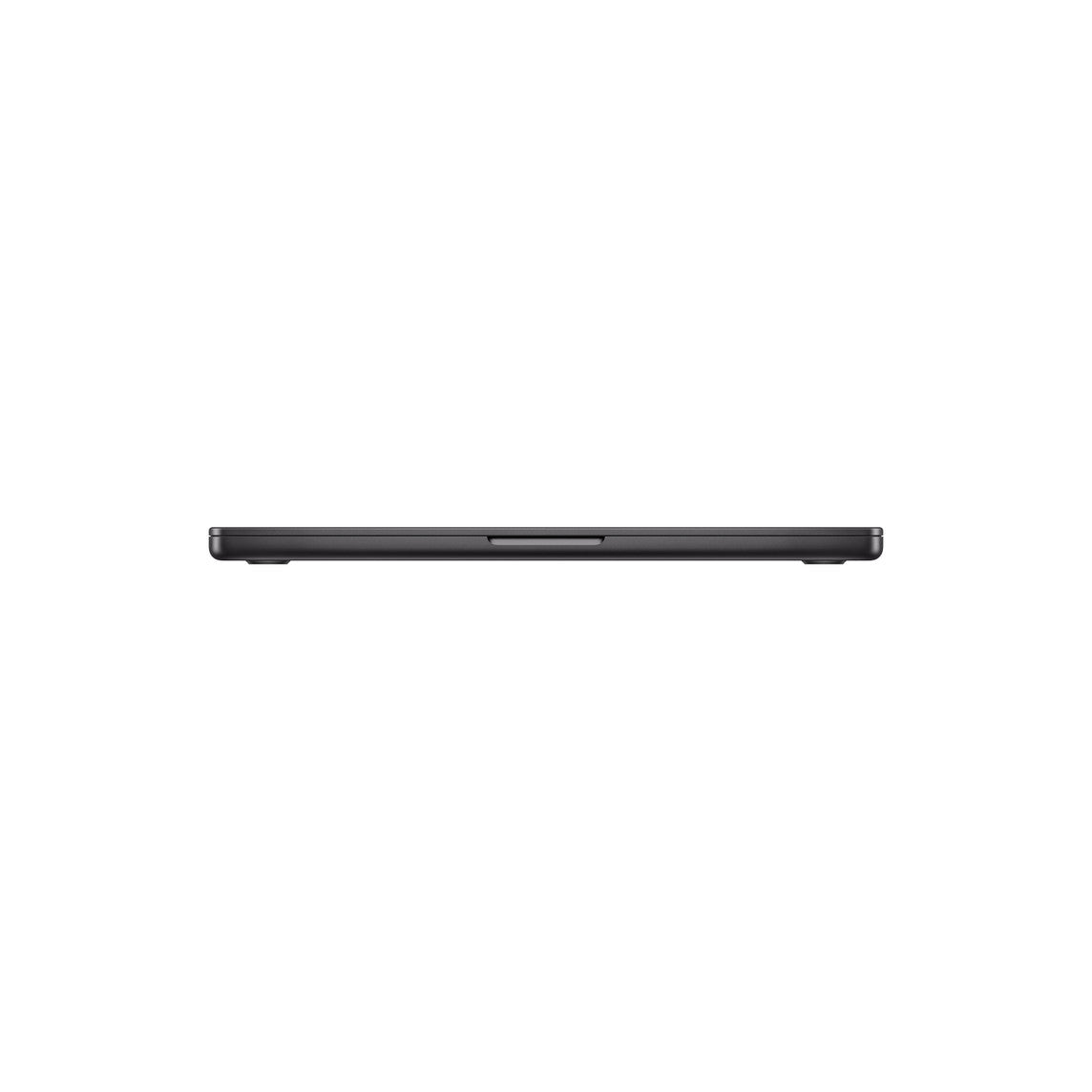 Gadgetdepop 14-inch MacBook Pro M3 in space gray, closed view showing slim aluminum profile and sleek design.