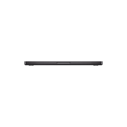 Gadgetdepop 14-inch MacBook Pro M3 in space gray, closed view showing slim aluminum profile and sleek design.