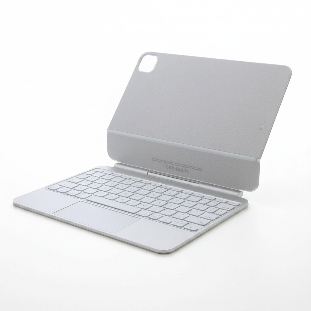 Gadgetdepop white Magic Keyboard for iPad with integrated trackpad and laptop-style typing experience
